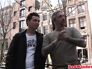 Real amsterdam hooker pussylicked and fucked