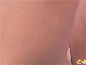 inexperienced Beach naturist voyeur - Close Up smooth-shaven cunt