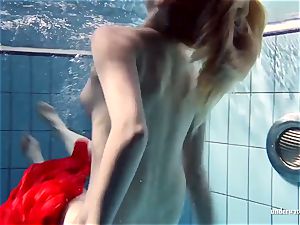 super-fucking-hot blondie Lucie French teenage in the pool